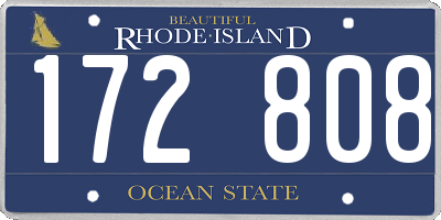 RI license plate 172808