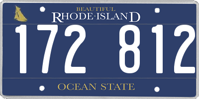 RI license plate 172812