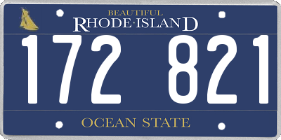 RI license plate 172821
