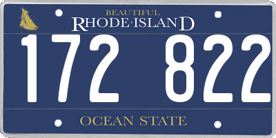 RI license plate 172822