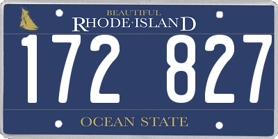 RI license plate 172827