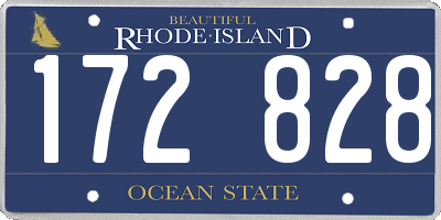RI license plate 172828