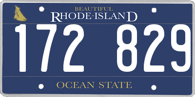 RI license plate 172829