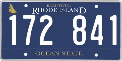 RI license plate 172841