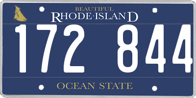 RI license plate 172844