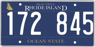RI license plate 172845