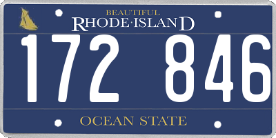 RI license plate 172846