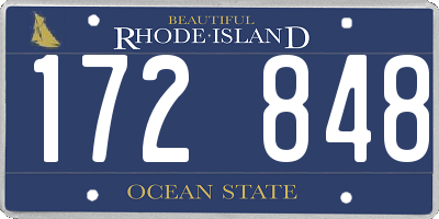 RI license plate 172848
