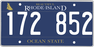RI license plate 172852