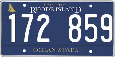 RI license plate 172859