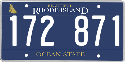 RI license plate 172871