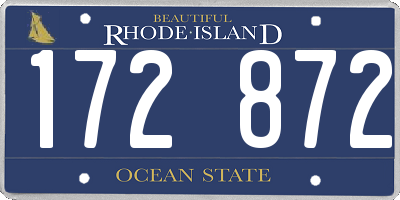 RI license plate 172872