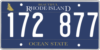 RI license plate 172877