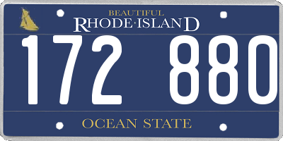 RI license plate 172880