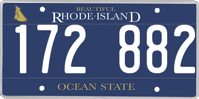 RI license plate 172882
