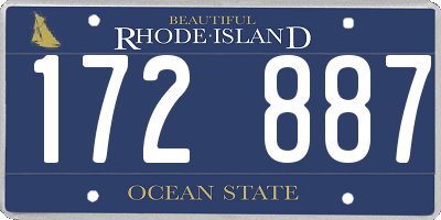RI license plate 172887