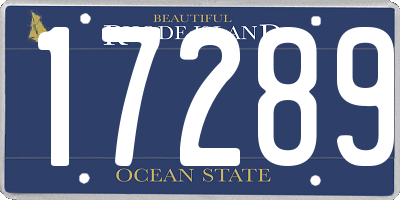 RI license plate 17289