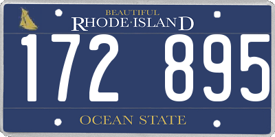 RI license plate 172895