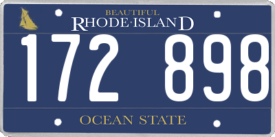 RI license plate 172898
