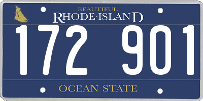 RI license plate 172901