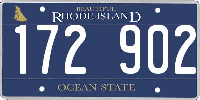 RI license plate 172902