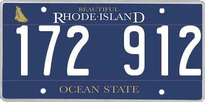 RI license plate 172912