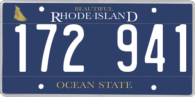 RI license plate 172941