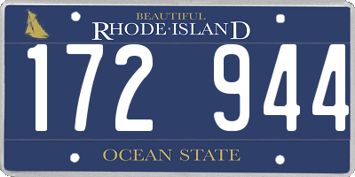 RI license plate 172944