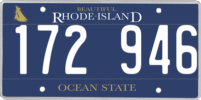 RI license plate 172946