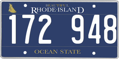 RI license plate 172948