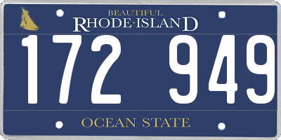 RI license plate 172949