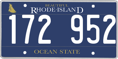 RI license plate 172952