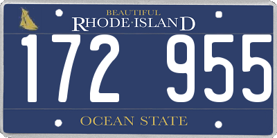 RI license plate 172955