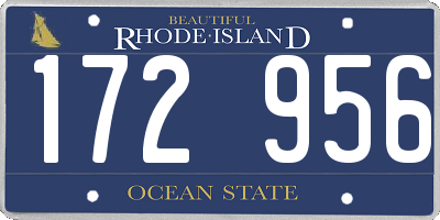 RI license plate 172956