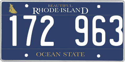RI license plate 172963