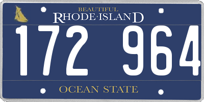 RI license plate 172964