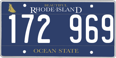 RI license plate 172969