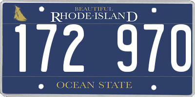 RI license plate 172970
