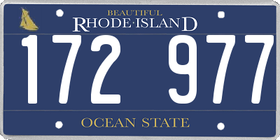 RI license plate 172977