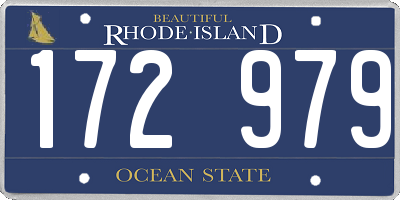 RI license plate 172979