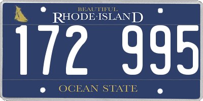 RI license plate 172995