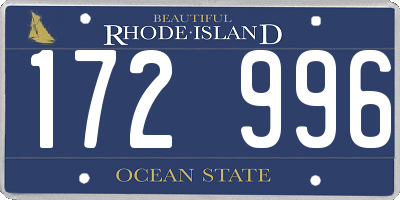 RI license plate 172996