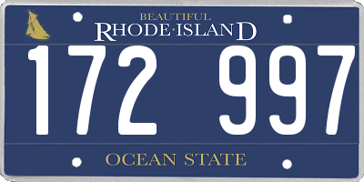 RI license plate 172997