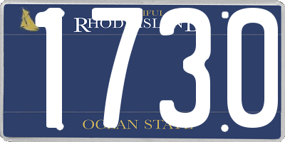 RI license plate 1730