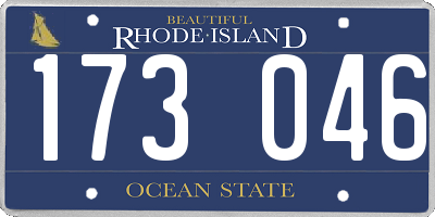 RI license plate 173046