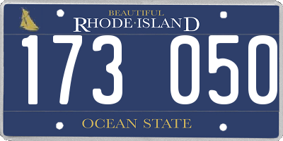 RI license plate 173050