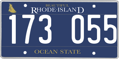 RI license plate 173055