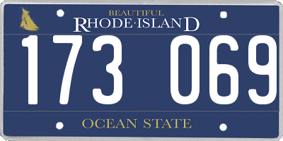 RI license plate 173069