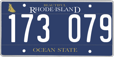 RI license plate 173079