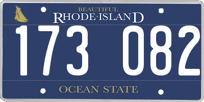 RI license plate 173082